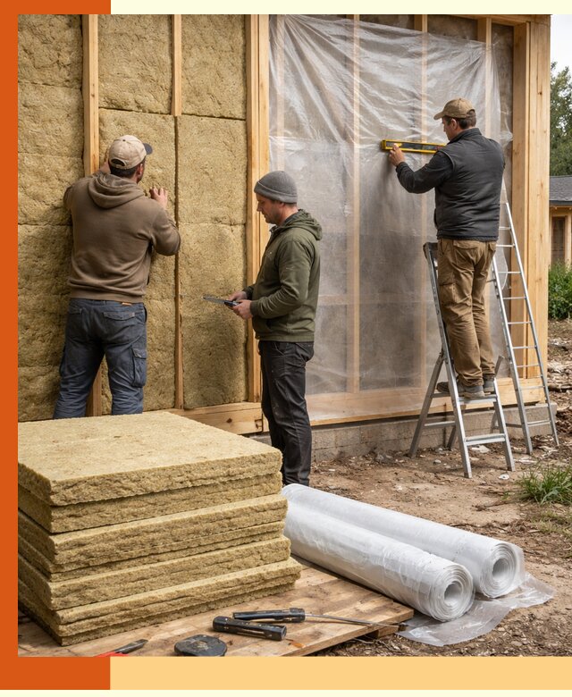 Утепление каркасного дома в Юрге под ключ с гарантией качества