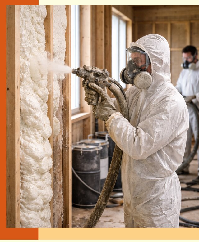 Утепление каркасного дома пенополиуретаном в Юрге