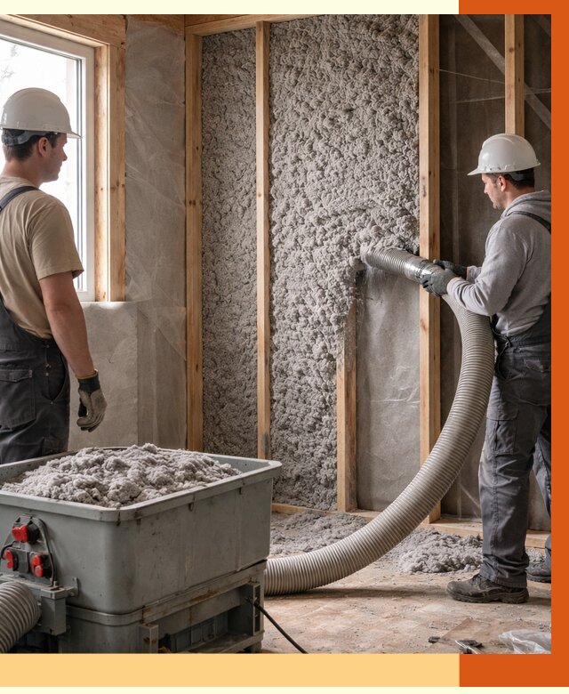 Утепление каркасного дома эковатой в Юрге от 1925 руб. | ТепломастерЮрг