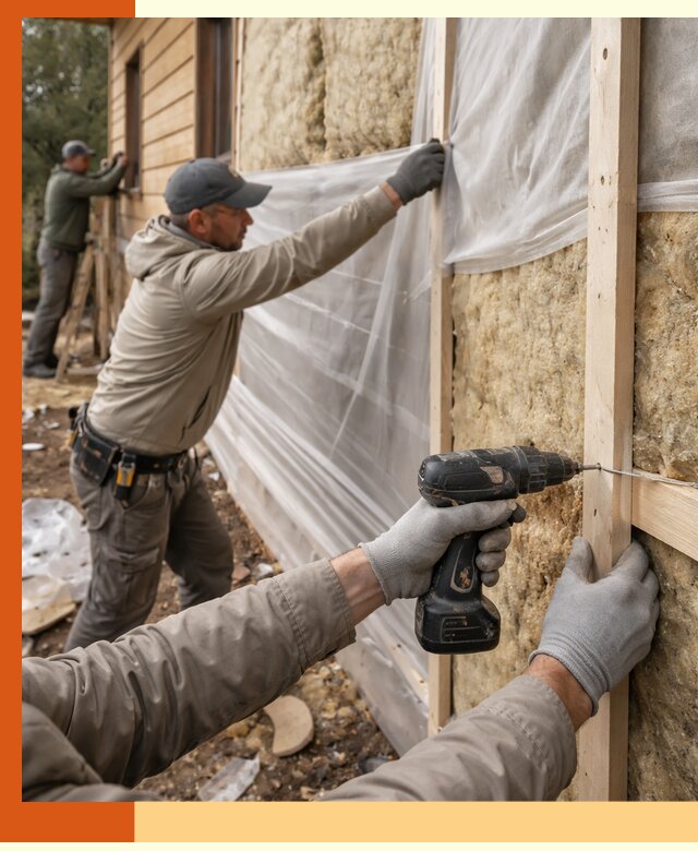 Утепление дома из бруса в Юрге качественно и долговечно
