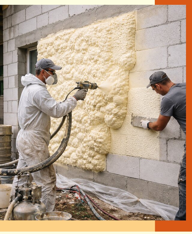 Утепление дома из газобетона ППУ в Юрге от 5134 руб./м² под ключ | ТепломастерЮрг