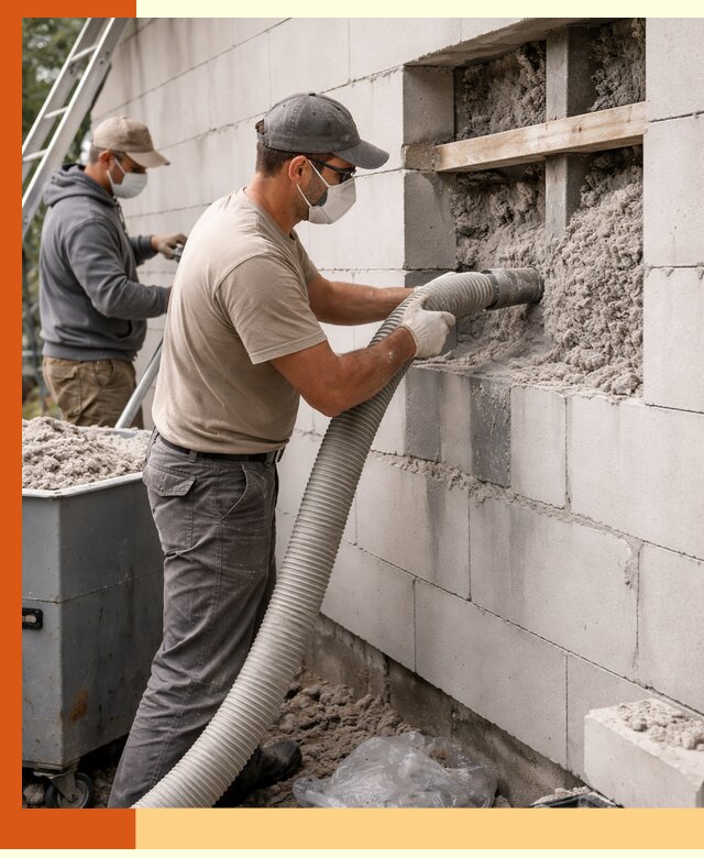 Утепление дома из газобетона эковатой в Юрге