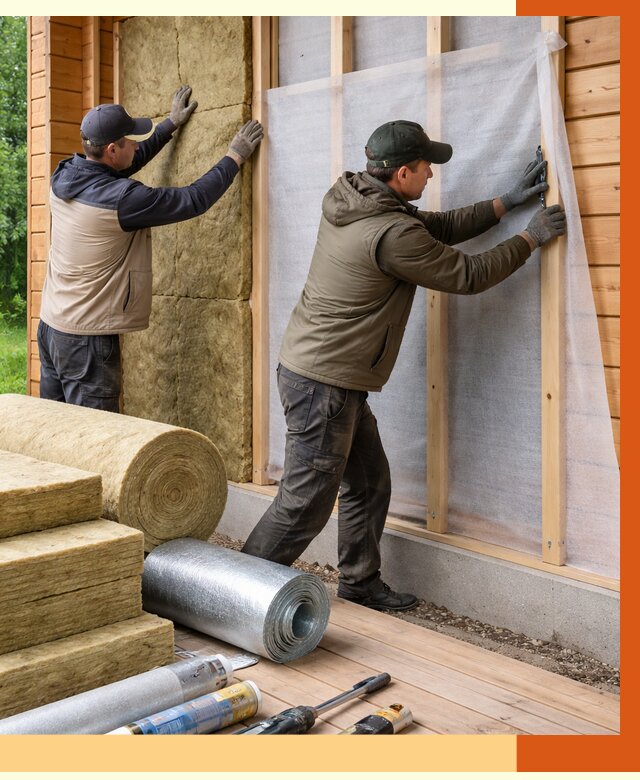 Утепление дома из двойного бруса в Юрге от 5134 руб./м² — ТепломастерЮрг под ключ