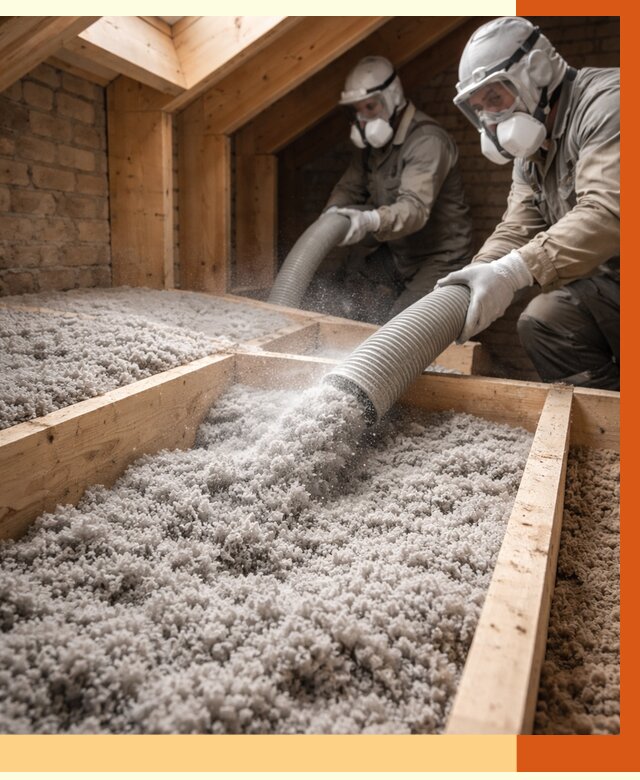 Утепление коттеджа эковатой в Юрге от 2674 руб./м² — комплексная задувка и монтаж | ТепломастерЮрг