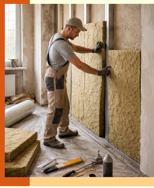 Утепление квартиры в Юрге — комплексная теплоизоляция стен и полов