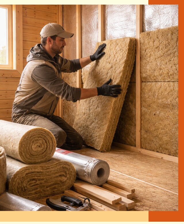 Утепление бани в Юрге под ключ от 4813 руб./м2 — утеплить потолок, пол и стены | ТепломастерЮрг