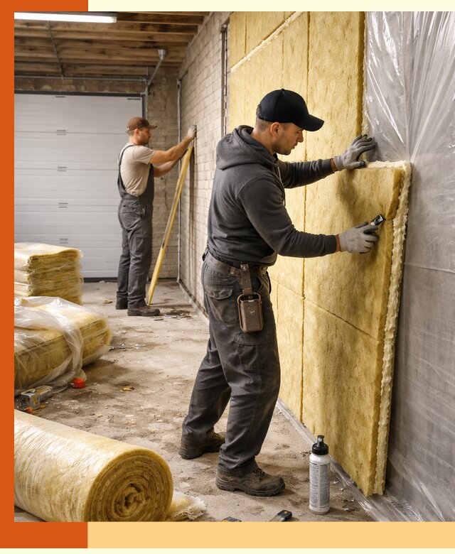 Утепление гаража под ключ в Юрге — все виды теплоизоляции