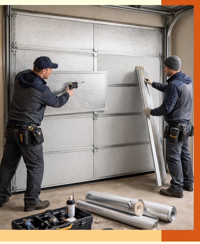 Утепление гаражных ворот в Юрге от 8396 руб/м2 — надежно и быстро | ТепломастерЮрг