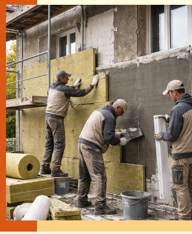 Утепление фасада зданий и домов в Юрге