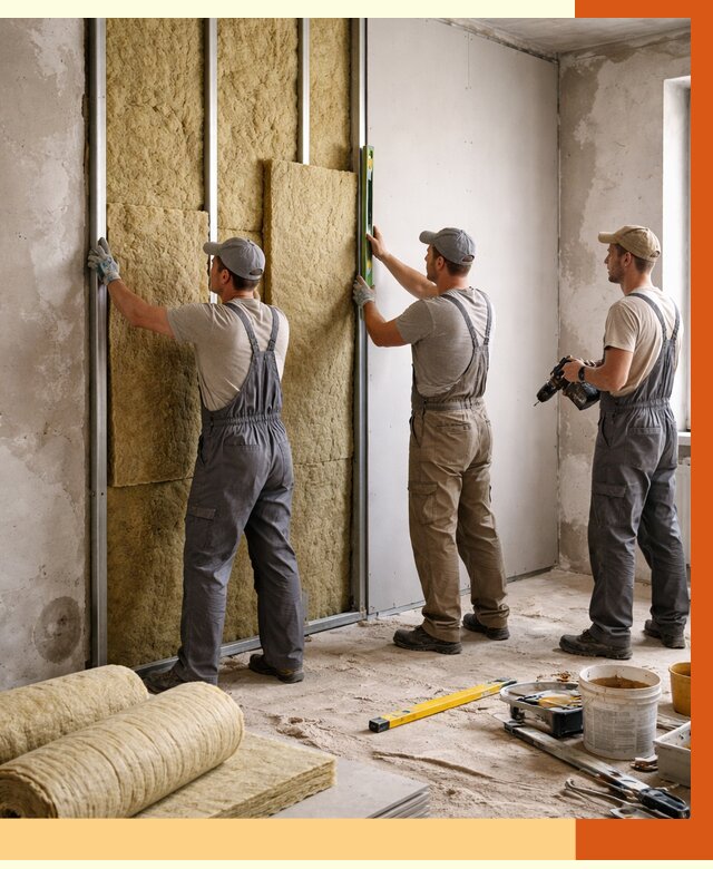 Утепление стен изнутри в Юрге от 2407 руб/м² под ключ | ТепломастерЮрг