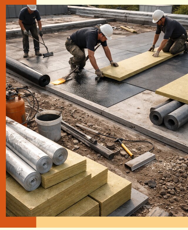 Утепление плоской крыши в Юрге — надежная теплоизоляция и герметизация