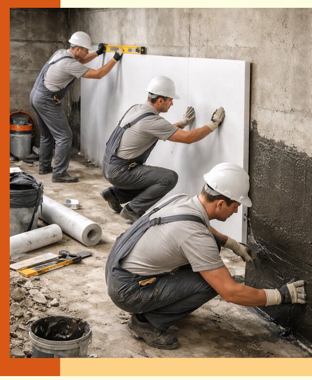 Утепление фундамента изнутри профессионально в Юрге