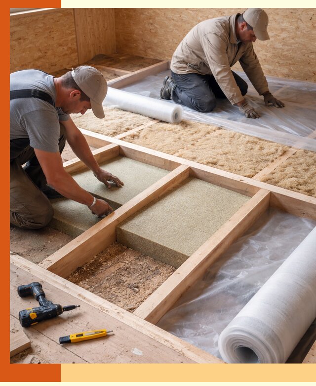 Профессиональное утепление деревянного пола в Юрге