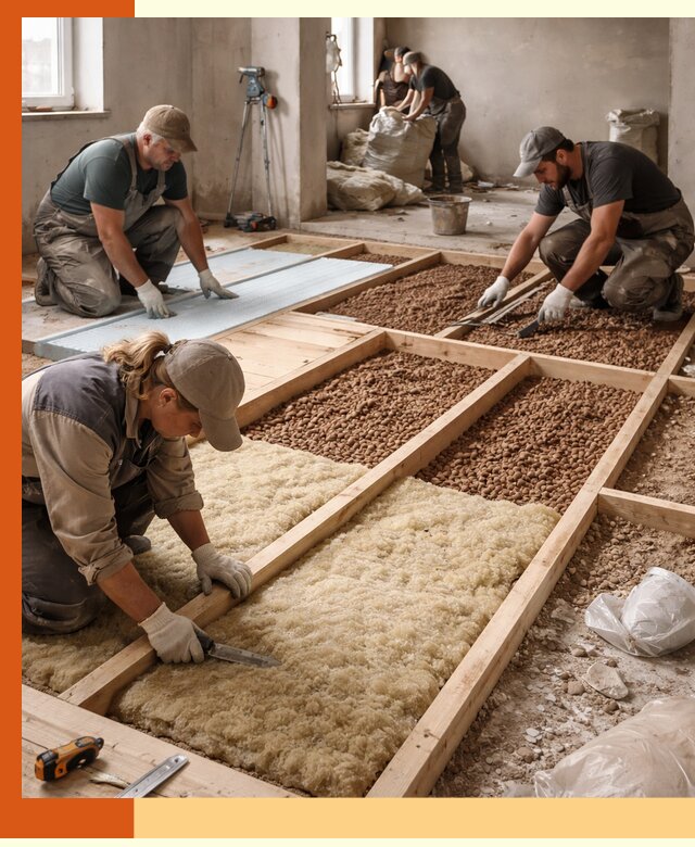 Утепление перекрытий жилых и промышленных зданий в Юрге