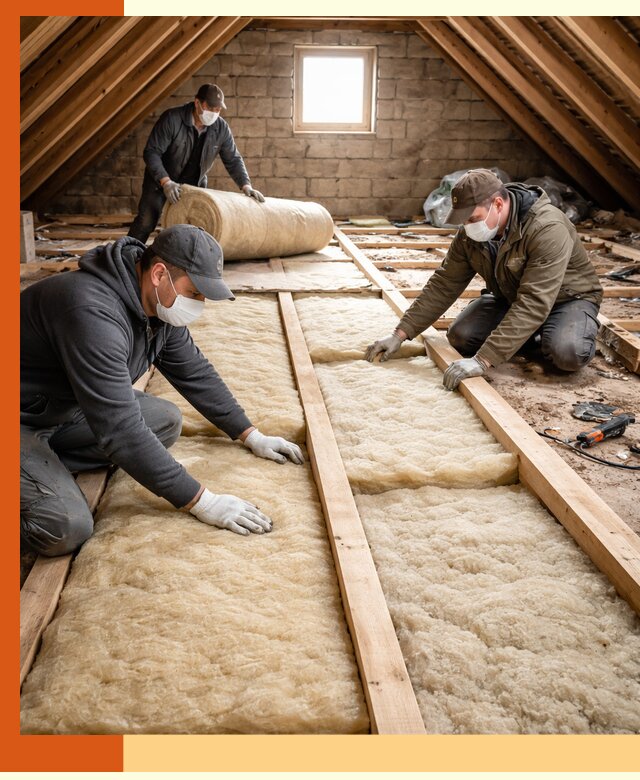 Утепление чердака в Юрге — профессиональная теплоизоляция кровли