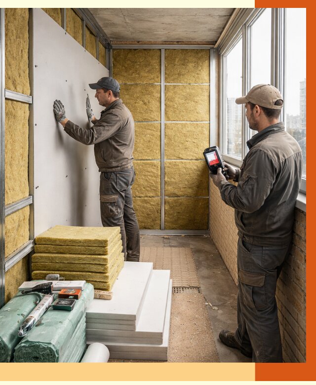 Утепление балкона в Юрге от 4813 руб. под ключ | ТепломастерЮрг