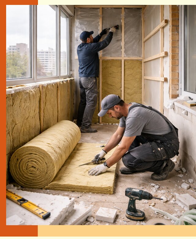 Утепление балкона под ключ в Юрге качественно и быстро