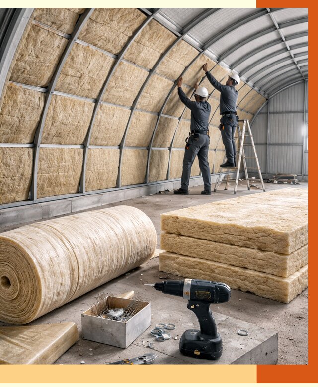 Утепление арочного ангара в Юрге от 3423 руб./м2 под ключ | ТепломастерЮрг