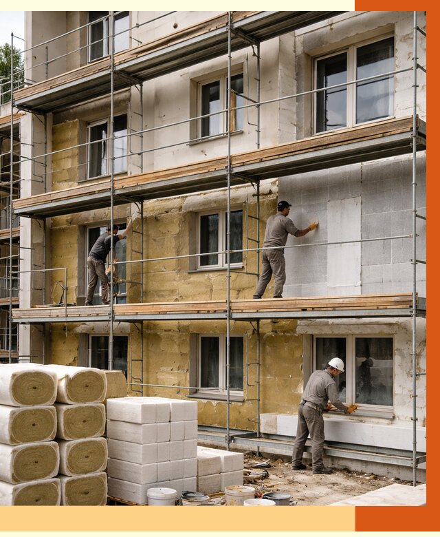 Утепление гостиницы в Юрге от 7701 руб./м2 — комплексно, ППУ, под ключ | ТепломастерЮрг