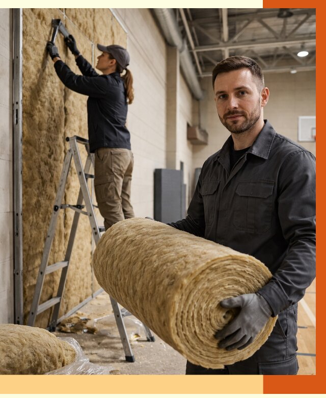 Утепление спортзала в Юрге от 8022 руб/м2 — комплексное утепление под ключ | ТепломастерЮрг