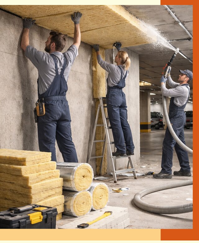 Утепление паркинга в Юрге от 7273 руб./м2 — работы под ключ | ТепломастерЮрг