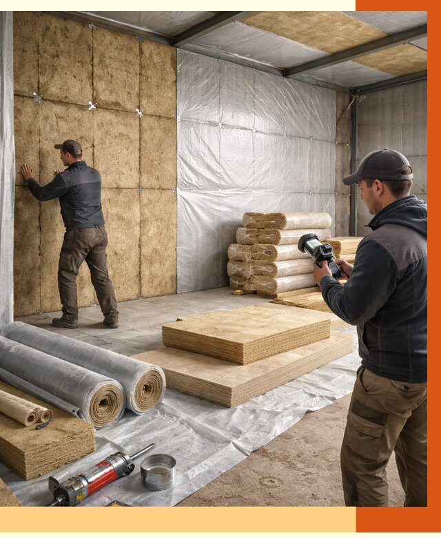 Утепление теплого склада в Юрге под ключ от 12300 руб/м² | ТепломастерЮрг