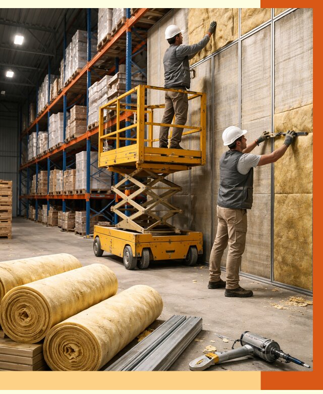 Утепление торгового склада в Юрге от 3423 руб/м2 — комплексно и под ключ | ТепломастерЮрг