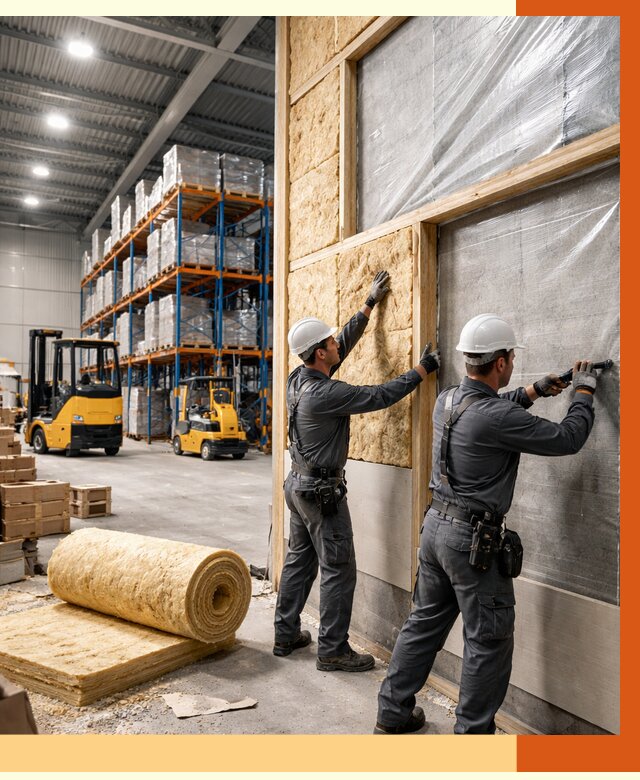 Утепление склада с техникой в Юрге от 4492 руб./м2 — комплексно под ключ | ТепломастерЮрг