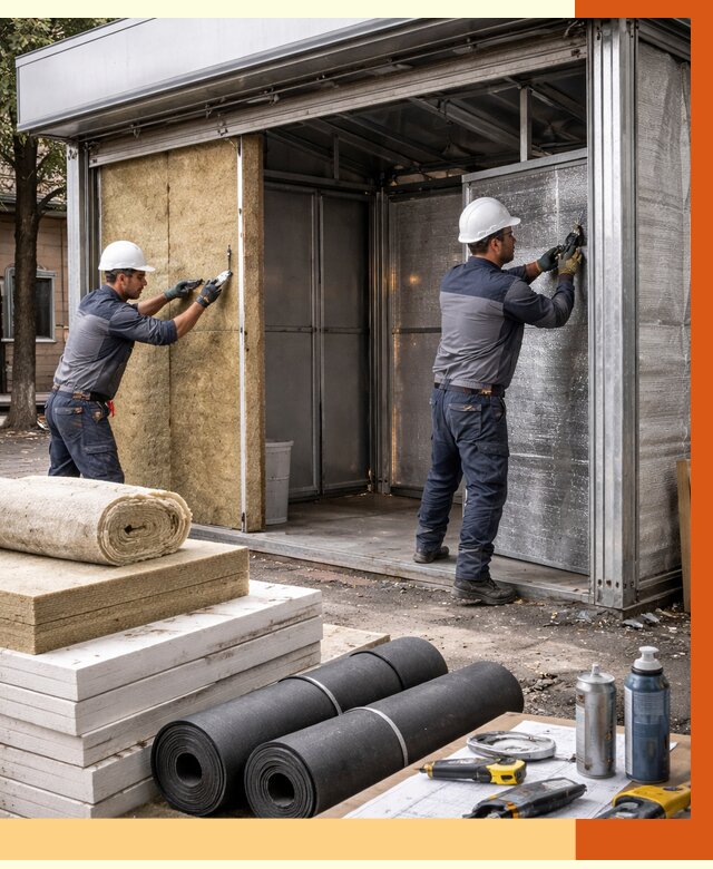 Утепление павильона шаурма в Юрге под ключ от 1284 руб. за м² | ТепломастерЮрг