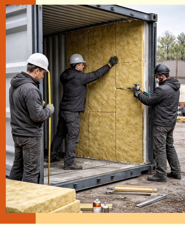 Утепление морского контейнера в Юрге: надежная теплоизоляция и защита