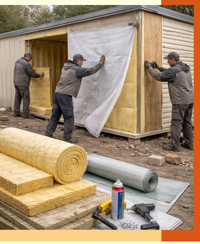 Утепление строительной бытовки в Юрге от 13370 руб. под ключ | ТепломастерЮрг