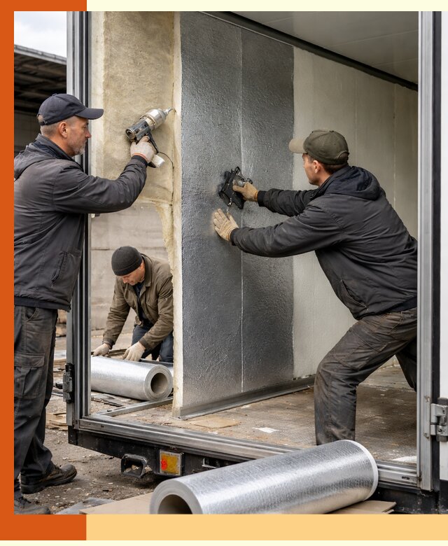 Утепление холодильного кузова в Юрге — монтаж и теплоизоляция