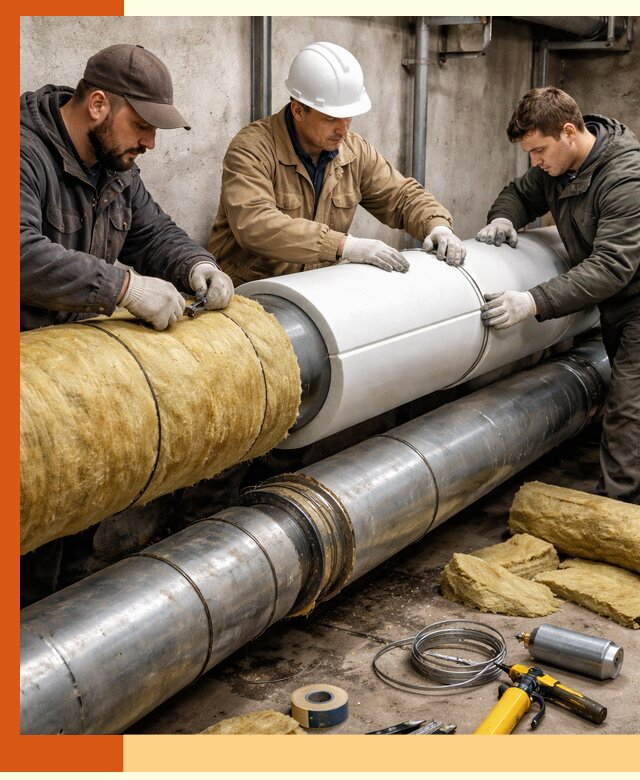 Утепление трубопровода в Юрге с гарантией энергоэффективности