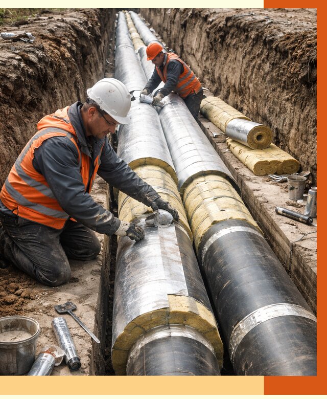 Утепление теплотрассы в Юрге от 4813 руб./м2 — ппу и комплексная изоляция | ТепломастерЮрг