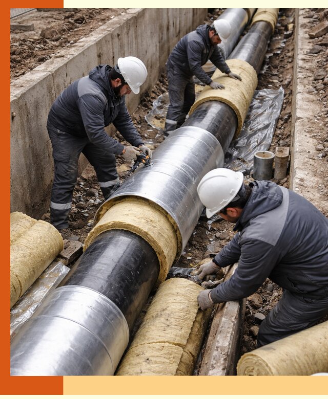 Утепление теплотрассы в Юрге: утеплительные работы и материалы
