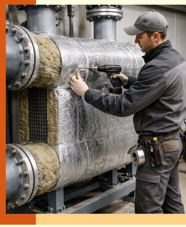 Утепление теплообменника в Юрге — профессиональная теплоизоляция оборудования