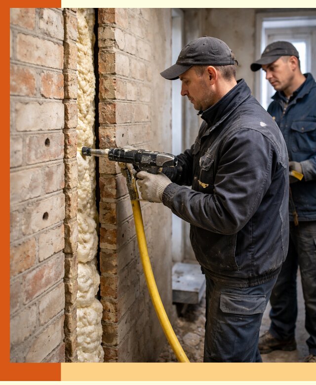 Межстеновое утепление пенополиуретаном в Юрге