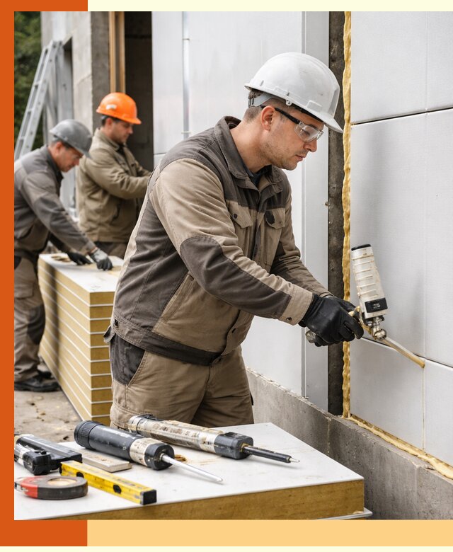 Утепление сэндвич-панелей пенополиуретаном в Юрге
