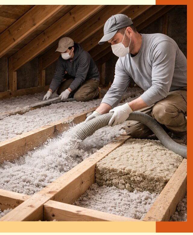 Заполнение полостей чердачного перекрытия в Юрге от 4813 руб. | ТепломастерЮрг