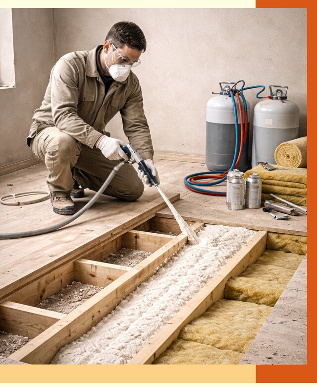 Заполнение полостей межэтажного перекрытия в Юрге от 4492 руб. | ТепломастерЮрг