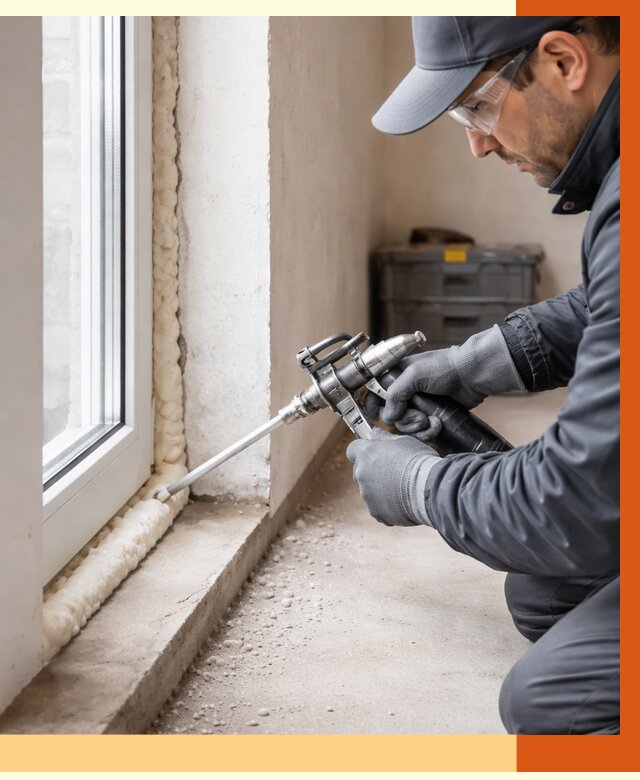 Герметизация стыков ППУ в Юрге от 1765 руб. за м2 — утепление примыканий под ключ | ТепломастерЮрг