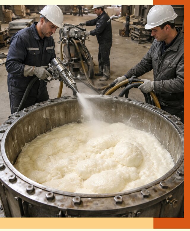 Заливка ППУ в емкости в Юрге от 7755 руб. — утепление емкости под ключ | ТепломастерЮрг