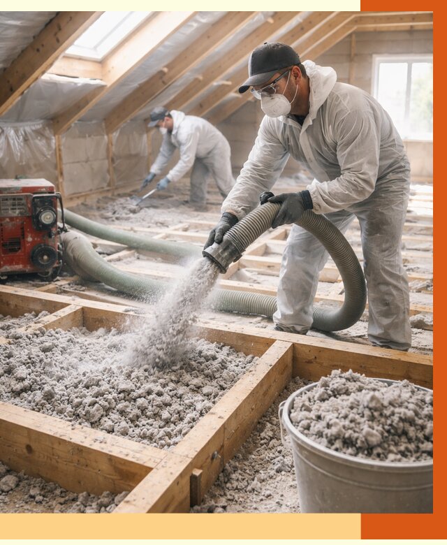 Утепление эковатой в Юрге от 3155 руб./м2 — монтаж и задувка | ТепломастерЮрг