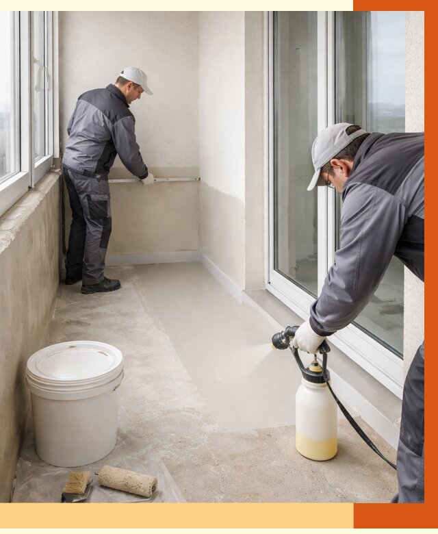 Утепление балкона жидкой теплоизоляцией в Юрге от 6150 руб./м2 | ТепломастерЮрг