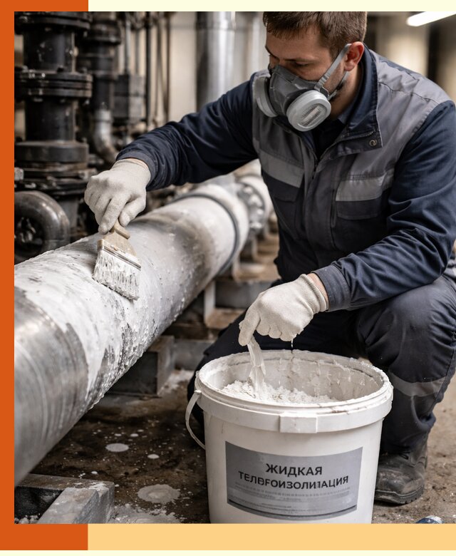 Утепление оборудования жидкой теплоизоляцией в Юрге