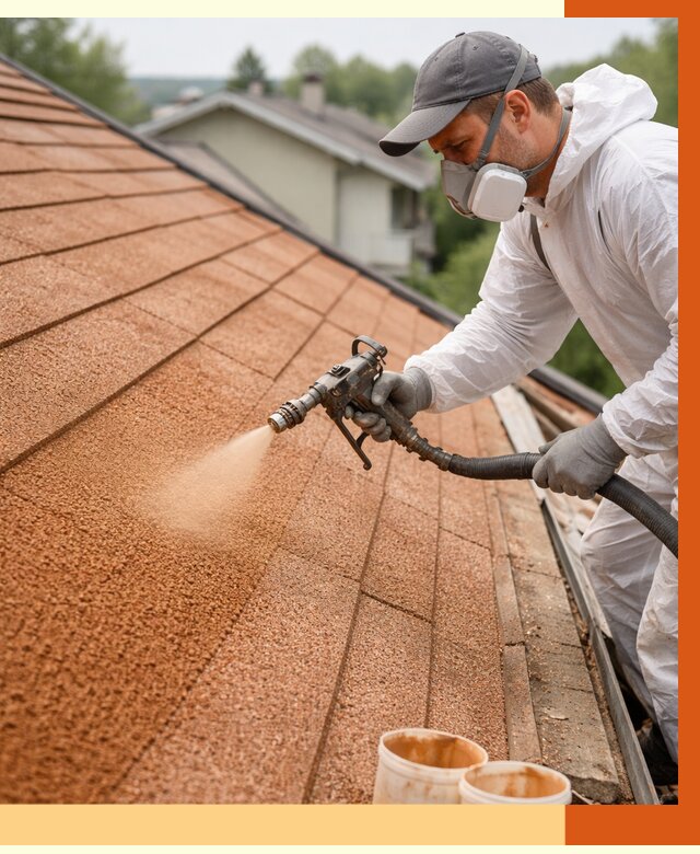 Утепление кровли жидкой пробкой в Юрге от 2888 руб./м² под ключ | ТепломастерЮрг