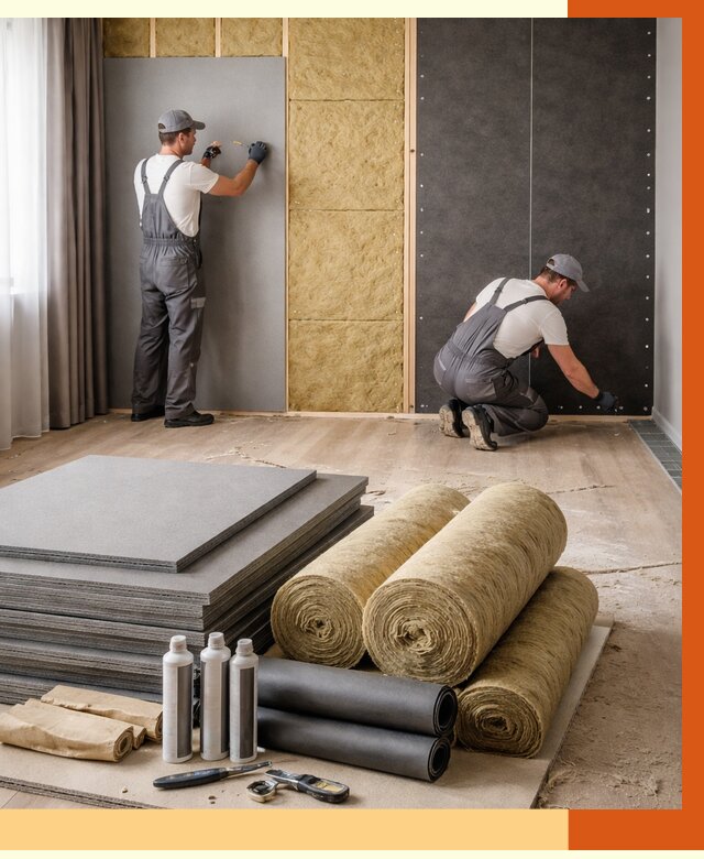 Шумоизоляция дома в Юрге от 4813 руб/м2 — комплексная звукоизоляция под ключ | ТепломастерЮрг