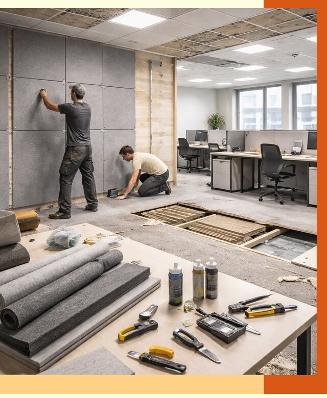 Профессиональная шумоизоляция офиса в Юрге от 7220 руб. за м2 | ТепломастерЮрг