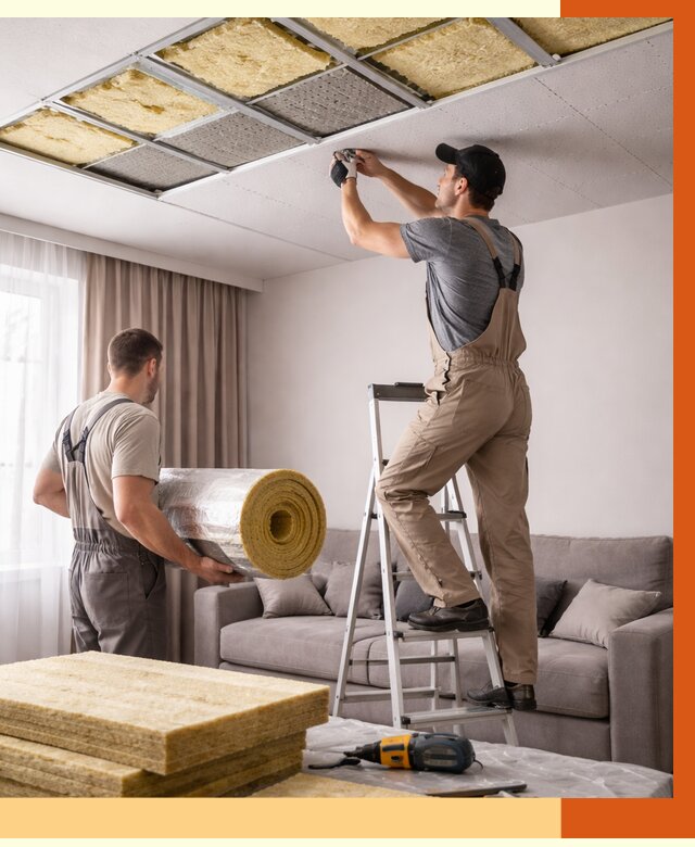 Шумоизоляция потолка в Юрге от 2407 руб. под ключ | Профессионально — ТепломастерЮрг