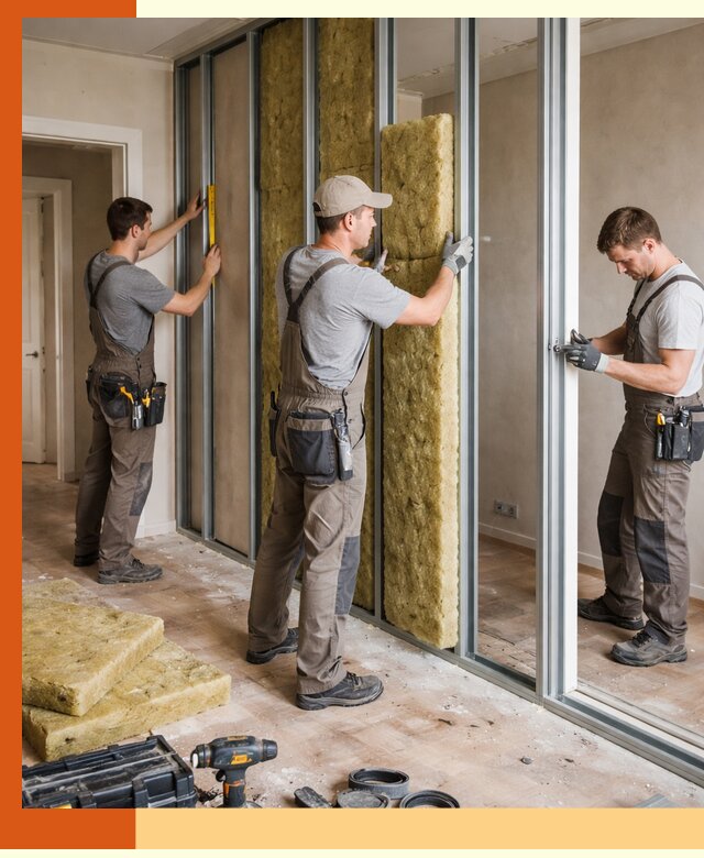 Шумоизоляция межкомнатных перегородок в Юрге эффективно и надёжно